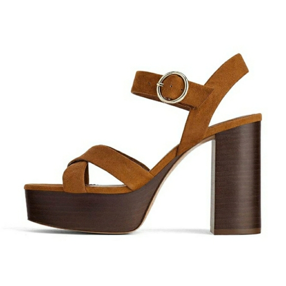 Zara Shoes - Zara WOODEN PLATFORM HIGH HEEL SANDALS